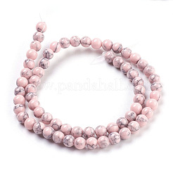 Синтетических нитей бирюзовые бусы TURQ-H038-6mm-XXS04