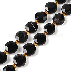 Природные обсидиана бисер нитей G-C116-A26-01