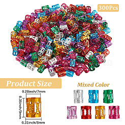 300 pieza de decoración para el cabello con cuentas de rastas de aluminio&nbsp;ALUM-PA0001-03