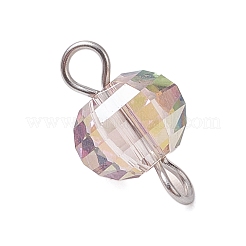 Подвески-шармы с открытыми соединительными кольцами из нержавеющей стали 304 и стеклянными бусинами&nbsp;PALLOY-JF03598-02