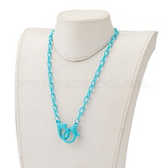 Personalisierte abs kunststoff kabelkette halsketten&nbsp;NJEW-JN03310-08
