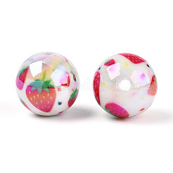 Печатные непрозрачные акриловые бусины&nbsp;MACR-T048-04D