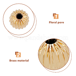 120 шт. 6-х стильная латунная бусина с пазом KK-HY0002-98