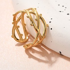 Многослойные открытые манжеты из нержавеющей стали 304 для женщин&nbsp;LS-STAS-Z108-03G-03