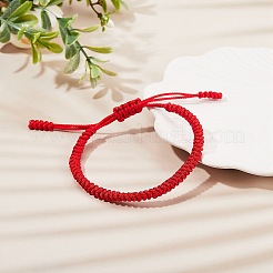 Плетеный браслет из нейлоновых нитей&nbsp;BJEW-SW00058-3