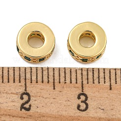 Cremagliera placcatura micro ottone spianare perline zirconi&nbsp;KK-U030-31G-03