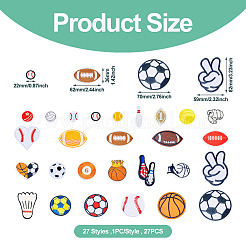 27 шт. 27 стиля спортивной тематики компьютерная вышивка тканевые нашивки&nbsp;PATC-TA0001-11