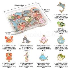 40 шт. 10 стиля подвески из сплава морских животных с эмалью ENAM-FS0003-31