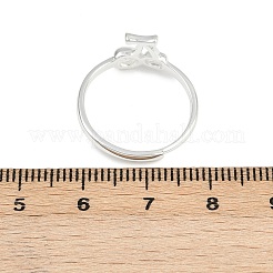 925 регулируемое кольцо из стерлингового серебра для женщин RJEW-P157-01S