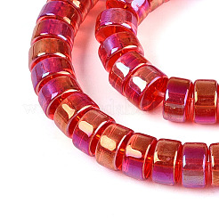 Ab color plateado cuentas de perlas de vidrio transparente&nbsp;LS-GLAA-T026-4x8mm-T10