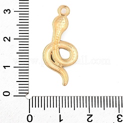 合金エナメルチャーム  スネークチャーム  ゴールドカラー  ファイヤーブリック  28.5x12x2mm  穴：1.8mm&nbsp;FIND-U031-14G-02