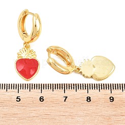 Orecchini a cerchio in ottone per San Valentino&nbsp;EJEW-Z164-11G-02