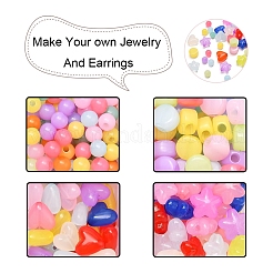 4 стиль прозрачных акриловых бусин&nbsp;MACR-YW0001-62