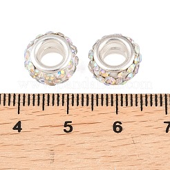 Горный хрусталь из полимерной глины европейские бусины с большим отверстием&nbsp;FPDL-R002-15
