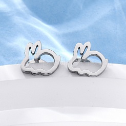 Серьги-гвоздики из нержавеющей стали 304&nbsp;EJEW-N045-04P