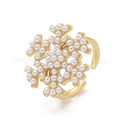 Латунные открытые манжеты для женщин RJEW-M064-01G