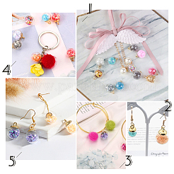 Наборы для изготовления серег с подвесками в виде глобуса своими руками DIY-PH0013-05G