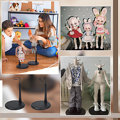 Регулируемые железные подставки для кукол с пластиковым основанием ODIS-WH0331-18