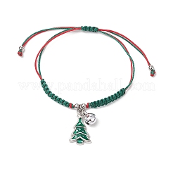 4 шт. браслеты с подвесками из сплава и эмали на рождественскую тематику BJEW-TA00652