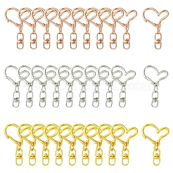 Застежки-омары из сплава в форме сердца KEYC-YW0001-20G