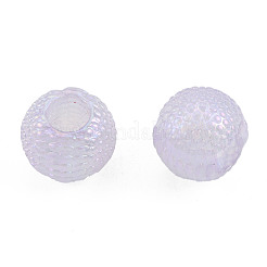 電気メッキ アクリル ヨーロピアン ビーズ  大穴ビーズ  パールカラーの  ラウンド  ミックスカラー  15.5x13mm  穴：6.5mm&nbsp;OACR-N010-064