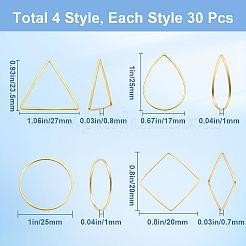 120шт 4 стиля латунных соединений KK-SP0002-15B