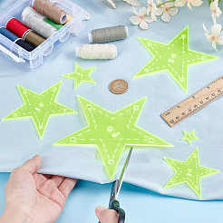 6шт. 6 размера прозрачных акриловых стразовых шаблонов&nbsp;DIY-WH0308-636A