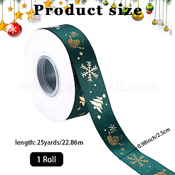 1 Rolle weihnachtlich bedrucktes Ripsband aus Polyester&nbsp;OCOR-CY0002-93