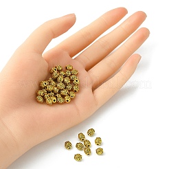 Сплавочные овальные бусины тибетского стиля  PALLOY-YW0001-73