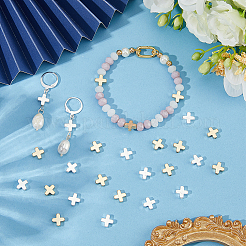 40шт 2 цвета латунные бусины&nbsp;KK-BBC0022-64