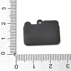 304ステンレスペンダント  カメラチャーム  艶出し  イオンプレーティング（ip）  ブラック  16.5x22x1.5mm  穴：1.9mm&nbsp;SA-CBAE115-16EB