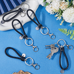 10шт брелок из искусственной кожи&nbsp;KEYC-SC0001-35B