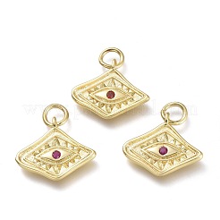 Pendentifs avec zircon cubiques à micro-pavés en laiton&nbsp;KK-P188-C