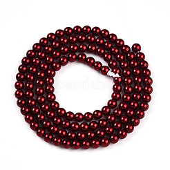 Выпечка из окрашенного перламутрового стекла жемчужные бусинки HY-N002-3mm-A13