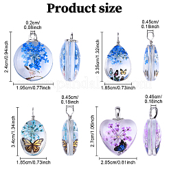 10шт прозрачные стеклянные подвески&nbsp;GLAA-YW0004-67