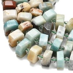 Натуральный цветок амазонитовые бусины пряди G-L642-H10-01