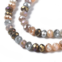 Chapelets de perles en verre électroplaqué&nbsp;EGLA-T020-13B-01