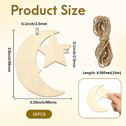 Незаконченные пустые подвески из мдф для художественной росписи WOOD-WH20008-13J