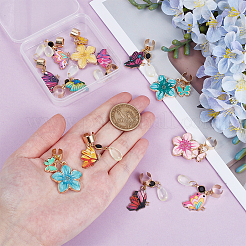 12 шт. подвеска-стетоскоп в виде бабочки из сплава с эмалью&nbsp;HJEW-OC00230