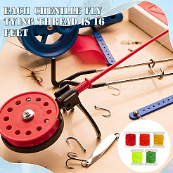 5 Stück 5 Farben Chenille-Lametta zum Fliegenfischen Binden&nbsp;OCOR-GF0006-51B
