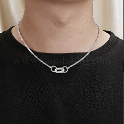 1 Stück: 925 Spring Gate-Ringe aus Sterlingsilber&nbsp;STER-BBC0008-50D