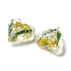 Подвески из прозрачной смолы с сухоцветами&nbsp;LS-RESI-A043-03A