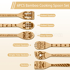 6шт бамбуковые ложки AJEW-WH0411-031