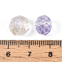 Выпечка расписные прозрачные стеклянные бусины&nbsp;GLAA-N011-10mm-06