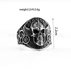 Retro-Fingerringe aus Edelstahl 304 für Herren&nbsp;WG16CDF-01