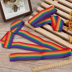 2 sangle à rayures pour tapis de yoga en polyester&nbsp;AJEW-CY0002-80