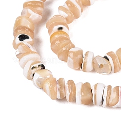 Fili di perline di conchiglia trochus naturale&nbsp;SSHEL-ZX008-01