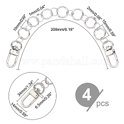 4 шт. цепи для ремня из железа и нержавеющей стали 304 HJEW-PH0001-34