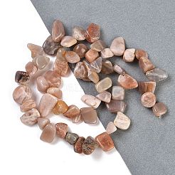 Натуральные многоцветные лунные самородки бусины нити G-B125-A19-01