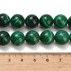 Brins de perles de malachite synthétiques teintes&nbsp;GG-CBA6382-A03-12mm